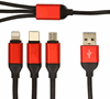 Picture of USB3in1 Adaptor Cable, USB input to Apple Lightning, USB Type C and USB Micro