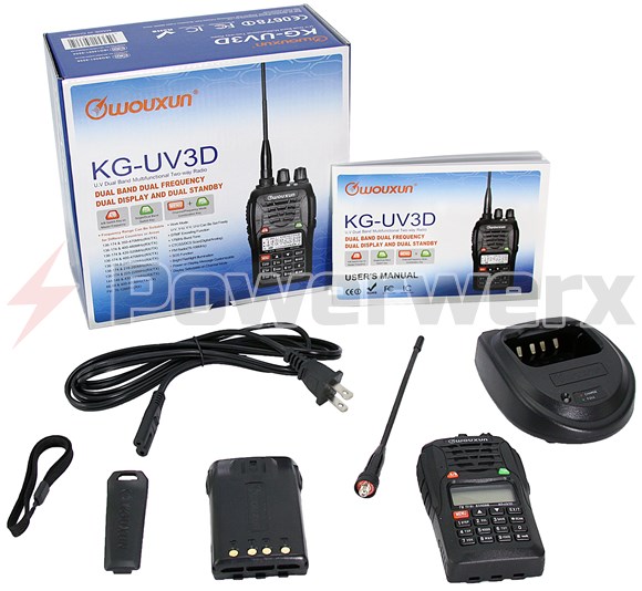 Wouxun KGUV3D Dual Band 128 Channel Handheld Amateur Radio Powerwerx